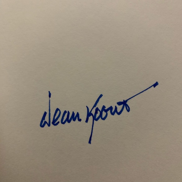 Autographed book. -  Dean Koontz, Fear Nothing - Picture 2 of 3